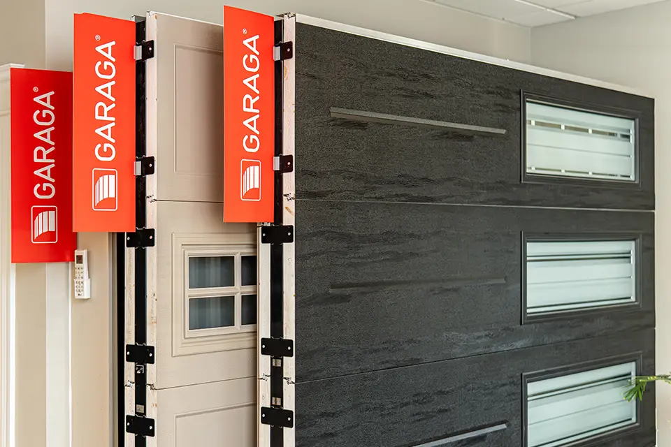 Garaga garage dours in our garage door showroom