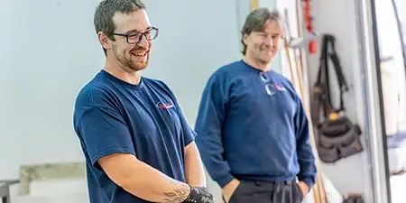 Two Allison's Manufacturing LTD technicians